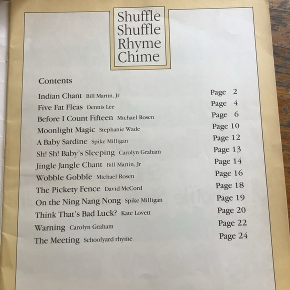 Large Shuffle Rhyme Chime Children’s Book Chant Great Graphics - Picture 3 of 11